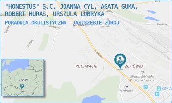 PORADNIA OKULISTYCZNA - "HONESTUS" S.C. JOANNA CYL, AGATA GUMA, ROBERT HURAS, URSZULA LUBRYKA - UL. ADOLFA WODECKIEGO 21,  JASTRZĘBIE-ZDRÓJ