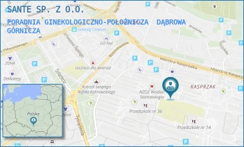 PORADNIA GINEKOLOGICZNO-POŁOŻNICZA - SANTE SP. Z O.O. - UL. MARCINA KASPRZAKA 26 A,  DĄBROWA GÓRNICZA