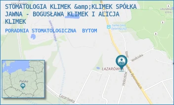 PORADNIA STOMATOLOGICZNA - STOMATOLOGIA KLIMEK &amp;KLIMEK SPÓŁKA JAWNA - BOGUSŁAWA KLIMEK I ALICJA KLIMEK - 1A/1,  BYTOM