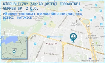 PORADNIA CHIRURGII URAZOWO-ORTOPEDYCZNEJ DLA DZIECI - NIEPUBLICZNY ZAKŁAD OPIEKI ZDROWOTNEJ GERMEN SP. Z O.O. - UL. KS.KARD. STEF. WYSZYŃSKIEGO 4,  KATOWICE