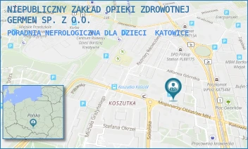 PORADNIA NEFROLOGICZNA DLA DZIECI - NIEPUBLICZNY ZAKŁAD OPIEKI ZDROWOTNEJ GERMEN SP. Z O.O. - UL. KS.KARD. STEF. WYSZYŃSKIEGO 4,  KATOWICE
