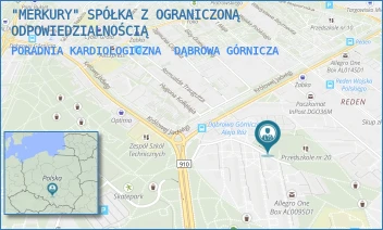 PORADNIA KARDIOLOGICZNA - "MERKURY" SPÓŁKA Z OGRANICZONĄ ODPOWIEDZIALNOŚCIĄ - UL. KAROLA ADAMIECKIEGO 13,  DĄBROWA GÓRNICZA