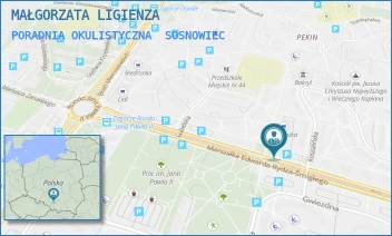 PORADNIA OKULISTYCZNA - MAŁGORZATA LIGIENZA - UL. RYDZA ŚMIGŁEGO 7,  SOSNOWIEC