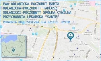 PORADNIA OKULISTYCZNA DLA DZIECI - SPÓŁKA CYWILNA PRZYCHODNIA LEKARSKA "SANTE" EWA ODLANICKA-POCZOBUTT MARTA ODLANICKA-POCZOBUTT - UL. SĄDOWA 3,  BYTOM