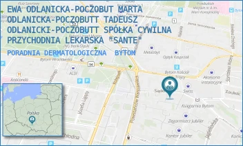 PORADNIA DERMATOLOGICZNA - SPÓŁKA CYWILNA PRZYCHODNIA LEKARSKA "SANTE" EWA ODLANICKA-POCZOBUTT MARTA ODLANICKA-POCZOBUTT - UL. SĄDOWA 3,  BYTOM