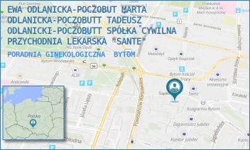 PORADNIA GINEKOLOGICZNA - SPÓŁKA CYWILNA PRZYCHODNIA LEKARSKA "SANTE" EWA ODLANICKA-POCZOBUTT MARTA ODLANICKA-POCZOBUTT - UL. SĄDOWA 3,  BYTOM