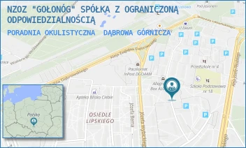 PORADNIA OKULISTYCZNA - NZOZ "GOŁONÓG" SPÓŁKA Z OGRANICZONĄ ODPOWIEDZIALNOŚCIĄ - UL. JÓZEFA CIESZKOWSKIEGO 12 A,  DĄBROWA GÓRNICZA