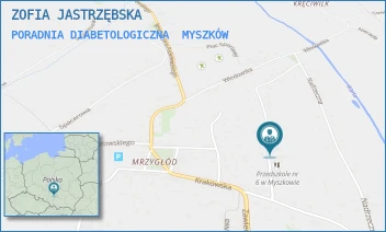 PORADNIA DIABETOLOGICZNA - NIEPUBLICZNY ZAKŁAD OPIEKI ZDROWOTNEJ PRZYCHODNIA LEKARSKA MEDYCYNY RODZINNEJ I SPECJALISTYCZNEJ "RODZINA" JASTRZĘBSKA ZOFIA - UL. TRAUGUTTA 41,  MYSZKÓW