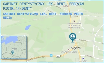GABINET DENTYSTYCZNY LEK. DENT. FERDYAN PIOTR - GABINET DENTYSTYCZNY LEK. DENT. FERDYAN PIOTR "F-DENT" - UL. JANA PAWŁA II 34,  NĘDZA