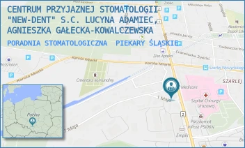 PORADNIA STOMATOLOGICZNA - CENTRUM PRZYJAZNEJ STOMATOLOGII "NEW-DENT" LUCYNA ADAMIEC, AGNIESZKA GAŁECKA - KOWALCZEWSKA SPÓŁKA JAWNA - BYTOMSKA 51,  PIEKARY ŚLĄSKIE