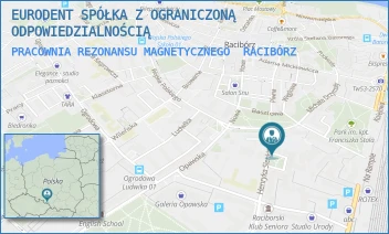 PRACOWNIA REZONANSU MAGNETYCZNEGO - EURODENT SPÓŁKA Z OGRANICZONĄ ODPOWIEDZIALNOŚCIĄ - UL. HENRYKA SIENKIEWICZA 2/1,  RACIBÓRZ