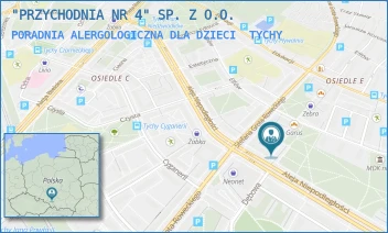 PORADNIA ALERGOLOGICZNA DLA DZIECI - "PRZYCHODNIA NR 4" SP. Z O.O. - AL. NIEPODLEGŁOŚCI 45,  TYCHY