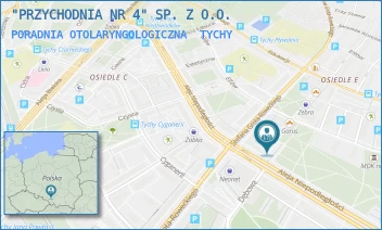 PORADNIA OTOLARYNGOLOGICZNA - "PRZYCHODNIA NR 4" SP. Z O.O. - AL. NIEPODLEGŁOŚCI 45,  TYCHY