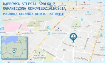 PORADNIA LECZENIA NERWIC - DĄBRÓWKA SILESIA SPÓŁKA Z OGRANICZONĄ ODPOWIEDZIALNOŚCIĄ - UL. MARII SKŁODOWSKIEJ-CURIE 25/2,  KATOWICE