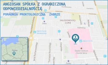 PORADNIA PROKTOLOGICZNA - ANGIOSAN SPÓŁKA Z OGRANICZONĄ ODPOWIEDZIALNOŚCIĄ - UL. M.C. SKŁODOWSKIEJ 15,  ZABRZE