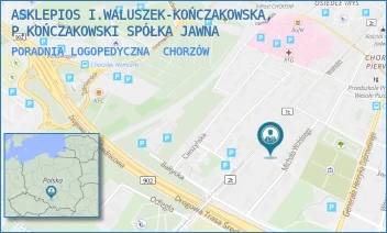 PORADNIA LOGOPEDYCZNA - ASKLEPIOS I.WALUSZEK-KOŃCZAKOWSKA, P.KOŃCZAKOWSKI SPÓŁKA JAWNA - UL. WOLNOŚCI 109,  CHORZÓW