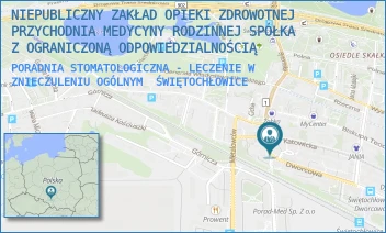 PORADNIA STOMATOLOGICZNA - LECZENIE W ZNIECZULENIU OGÓLNYM - NIEPUBLICZNY ZAKŁAD OPIEKI ZDROWOTNEJ PRZYCHODNIA MEDYCYNY RODZINNEJ SPÓŁKA Z OGRANICZONĄ ODPOWIEDZIALNOŚCIĄ - UL. BYTOMSKA 5,  ŚWIĘTOCHŁOWICE