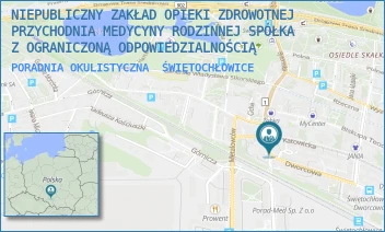 PORADNIA OKULISTYCZNA - NIEPUBLICZNY ZAKŁAD OPIEKI ZDROWOTNEJ PRZYCHODNIA MEDYCYNY RODZINNEJ SPÓŁKA Z OGRANICZONĄ ODPOWIEDZIALNOŚCIĄ - UL. BYTOMSKA 5,  ŚWIĘTOCHŁOWICE