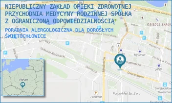 PORADNIA ALERGOLOGICZNA DLA DOROSŁYCH - NIEPUBLICZNY ZAKŁAD OPIEKI ZDROWOTNEJ PRZYCHODNIA MEDYCYNY RODZINNEJ SPÓŁKA Z OGRANICZONĄ ODPOWIEDZIALNOŚCIĄ - UL. BYTOMSKA 5,  ŚWIĘTOCHŁOWICE