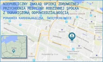 PORADNIA KARDIOLOGICZNA - NIEPUBLICZNY ZAKŁAD OPIEKI ZDROWOTNEJ PRZYCHODNIA MEDYCYNY RODZINNEJ SPÓŁKA Z OGRANICZONĄ ODPOWIEDZIALNOŚCIĄ - UL. KATOWICKA 11,  ŚWIĘTOCHŁOWICE