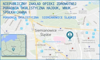 PORADNIA OKULISTYCZNA - NIEPUBLICZNY ZAKŁAD OPIEKI ZDROWOTNEJ PORADNIA OKULISTYCZNA WNUK SPÓŁKA JAWNA - UL. JANA PAWŁA II 1,  SIEMIANOWICE ŚLĄSKIE