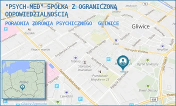 PORADNIA ZDROWIA PSYCHICZNEGO - "PSYCH-MED" SPÓŁKA Z OGRANICZONĄ ODPOWIEDZIALNOŚCIĄ - UL. KSIĘCIA ZIEMOWITA 6,  GLIWICE