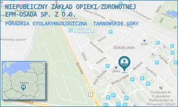PORADNIA OTOLARYNGOLOGICZNA - NIEPUBLICZNY ZAKŁAD OPIEKI ZDROWOTNEJ EPM-OSADA SP. Z O.O. - UL. SŁONECZNIKÓW 44,  TARNOWSKIE GÓRY