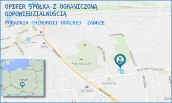 PORADNIA CHIRURGII OGÓLNEJ - OPIFER SPÓŁKA Z OGRANICZONĄ ODPOWIEDZIALNOŚCIĄ - UL. ALOJZEGO PAWLICZKA 20,  ZABRZE