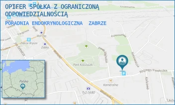 PORADNIA ENDOKRYNOLOGICZNA - OPIFER SPÓŁKA Z OGRANICZONĄ ODPOWIEDZIALNOŚCIĄ - UL. ALOJZEGO PAWLICZKA 20,  ZABRZE