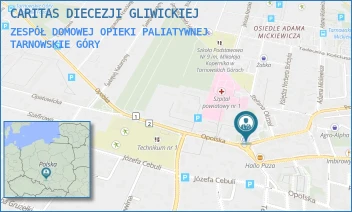 ZESPÓŁ DOMOWEJ OPIEKI PALIATYWNEJ - CARITAS DIECEZJI GLIWICKIEJ - POWSTAŃCÓW ŚLĄSKICH 2,  TARNOWSKIE GÓRY