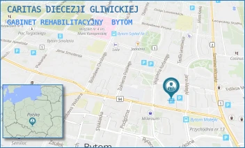 GABINET REHABILITACYJNY - CARITAS DIECEZJI GLIWICKIEJ - UL. MATEJKI 18 A,  BYTOM
