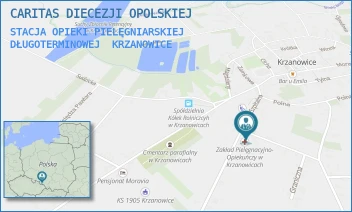STACJA OPIEKI PIELĘGNIARSKIEJ DŁUGOTERMINOWEJ - CARITAS DIECEZJI OPOLSKIEJ - UL. SZPITALNA 9/A,  KRZANOWICE