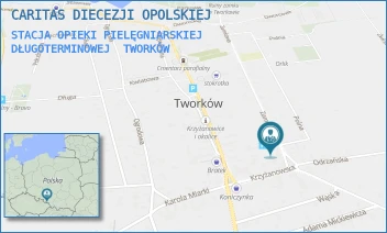 STACJA OPIEKI PIELĘGNIARSKIEJ DŁUGOTERMINOWEJ - CARITAS DIECEZJI OPOLSKIEJ - UL. ZAMKOWA 50,  TWORKÓW