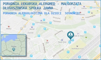 PORADNIA ALERGOLOGICZNA DLA DZIECI - PORADNIA LEKARSKA ALERGMED - MAŁGORZATA DŁUGOSZOWSKA SPÓŁKA JAWNA - UL. JANA KILIŃSKIEGO 50,  SOSNOWIEC