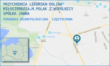 PORADNIA REUMATOLOGICZNA - PRZYCHODNIA LEKARSKA DOLINA MIŁOSIERDZIA M.POLAK I WSPÓLNICY SPÓŁKA JAWNA - UL. KORDECKIEGO 49,  CZĘSTOCHOWA