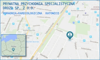 PORADNIA KARDIOLOGICZNA - PRYWATNA PRZYCHODNIA SPECJALISTYCZNA DROZD SP. Z O.O. - UL. DROZDÓW 26,  KATOWICE