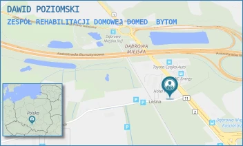 ZESPÓŁ REHABILITACJI DOMOWEJ DOMED - CENTRUM FIZJOTERAPII DOMED DAWID POZIOMSKI - UL. STRZELCÓW BYTOMSKICH 87B,  BYTOM