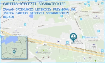 ZAKŁAD OPIEKUŃCZO LECZNICZY PRZY DOMU ŚW. JÓZEFA CARITAS DIECEZJI SOSNOWIECKIEJ - CARITAS DIECEZJI SOSNOWIECKIEJ - UL. STAWOWA 26,  BĘDZIN