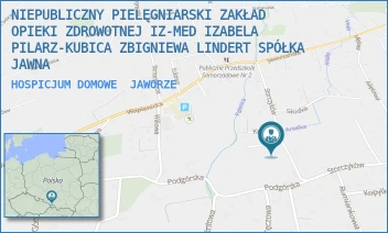 HOSPICJUM DOMOWE - NIEPUBLICZNY PIELĘGNIARSKI ZAKŁAD OPIEKI ZDROWOTNEJ IZ-MED IZABELA PILARZ-KUBICA ZBIGNIEWA LINDERT SPÓŁKA JAWNA - UL. STORCZYKÓW 32,  JAWORZE