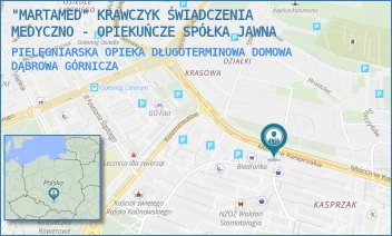 PIELĘGNIARSKA OPIEKA DŁUGOTERMINOWA DOMOWA - "MARTAMED" KRAWCZYK ŚWIADCZENIA MEDYCZNO - OPIEKUŃCZE SPÓŁKA JAWNA - UL. MARCINA KASPRZAKA 26A/5,  DĄBROWA GÓRNICZA