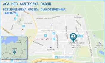 PIELĘGNIARSKA OPIEKA DŁUGOTERMINOWA - AGA-MED AGNIESZKA DADUN - UL. UL.HANKI SAWICKIEJ 2,  JAWORZNO