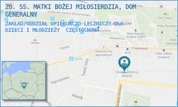 ZAKŁAD/ODDZIAŁ OPIEKUŃCZO-LECZNICZY DLA DZIECI I MŁODZIEŻY - ZGROMADZENIE SIÓSTR MATKI BOŻEJ MIŁOSIERDZIA - UL. ŚW. BARBARY 11,  CZĘSTOCHOWA