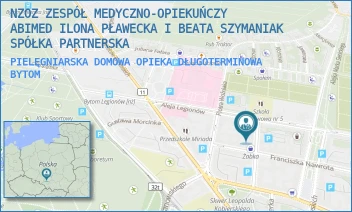 PIELĘGNIARSKA DOMOWA OPIEKA DŁUGOTERMINOWA - NZOZ ZESPÓŁ MEDYCZNO-OPIEKUŃCZY ABIMED ILONA PŁAWECKA I BEATA SZYMANIAK SPÓŁKA PARTNERSKA - UL. DRZYMAŁY 9/14,  BYTOM