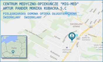 PIELĘGNIARSKA DOMOWA OPIEKA DŁUGOTERMINOWA ŚWIERKLANY - CENTRUM MEDYCZNO-OPIEKUŃCZE "MIG-MED" ARTUR PANDER MONIKA KUBACKA S.C - UL. KOŚCIELNA 79,  ŚWIERKLANY