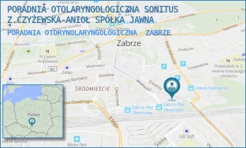 PORADNIA OTORYNOLARYNGOLOGICZNA - PORADNIA OTOLARYNGOLOGICZNA SONITUS Z.CZYŻEWSKA-ANIOŁ SPÓŁKA JAWNA - UL. WOLNOŚCI 308,  ZABRZE