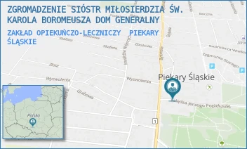 ZAKŁAD OPIEKUŃCZO-LECZNICZY - ZGROMADZENIE SIÓSTR MIŁOSIERDZIA ŚW. KAROLA BOROMEUSZA DOM GENERALNY - UL. KS. FICKA 1,  PIEKARY ŚLĄSKIE