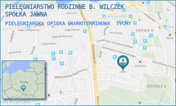 PIELĘGNIARSKA OPIEKA DŁUGOTERMINOWA - PIELĘGNIARSTWO RODZINNE B. WILCZEK SPÓŁKA JAWNA - UL. ROLNA 47,  TYCHY