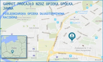 PIELĘGNIARSKA OPIEKA DŁUGOTERMINOWA - GAMROT PROCAJŁO NZOZ OPIEKA SPÓŁKA JAWNA - UL. BIELSKA 2A,  RACIBÓRZ