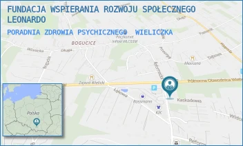 PORADNIA ZDROWIA PSYCHICZNEGO - FUNDACJA WSPIERANIA ROZWOJU SPOŁECZNEGO LEONARDO - UL. REFORMACKA 25,  WIELICZKA