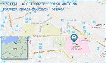 PORADNIA CHORÓB ZAKAŹNYCH - SZPITAL  W OSTRÓDZIE SPÓŁKA AKCYJNA - JAGIEŁLY 1,  OSTRÓDA